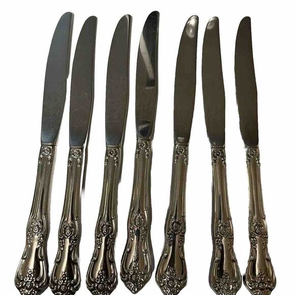 7 Dinner Knives Hollow Oneida WM A Rogers PRESIDENT Stainless Steel 9" Flatware - Picture 3 of 3